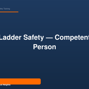 Ladder Safety — Competent Person — Course Image