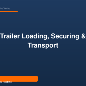 Occupros Trailer Loading, Securing & Transport — Course Image