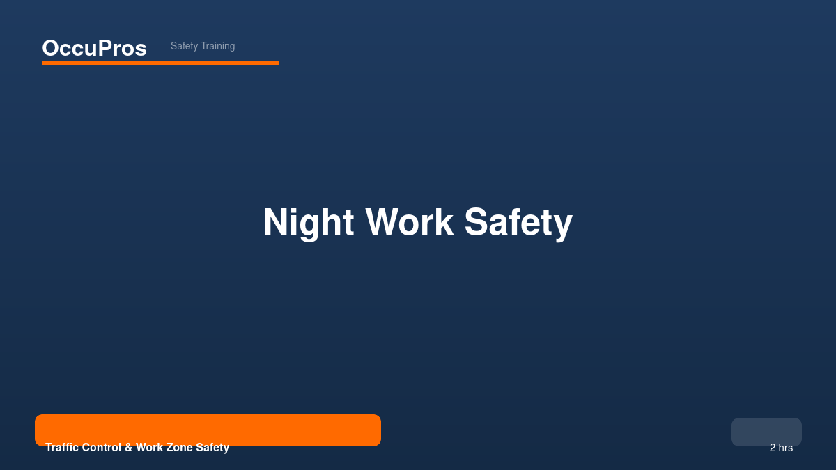 Night Work Safety